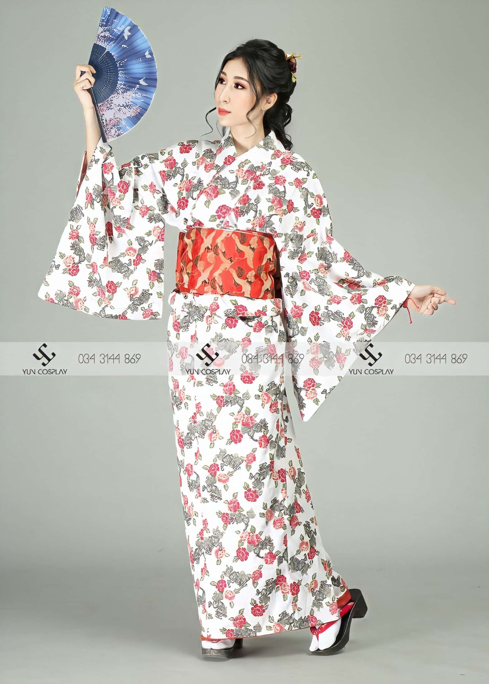 shiroi-bara-kimono